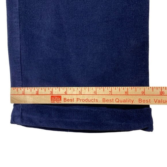 Bonobos Mens 34x31 Corduroy Pants Cuffed Navy Blue Cotton Lycra Thin Wale - Picture 13 of 13